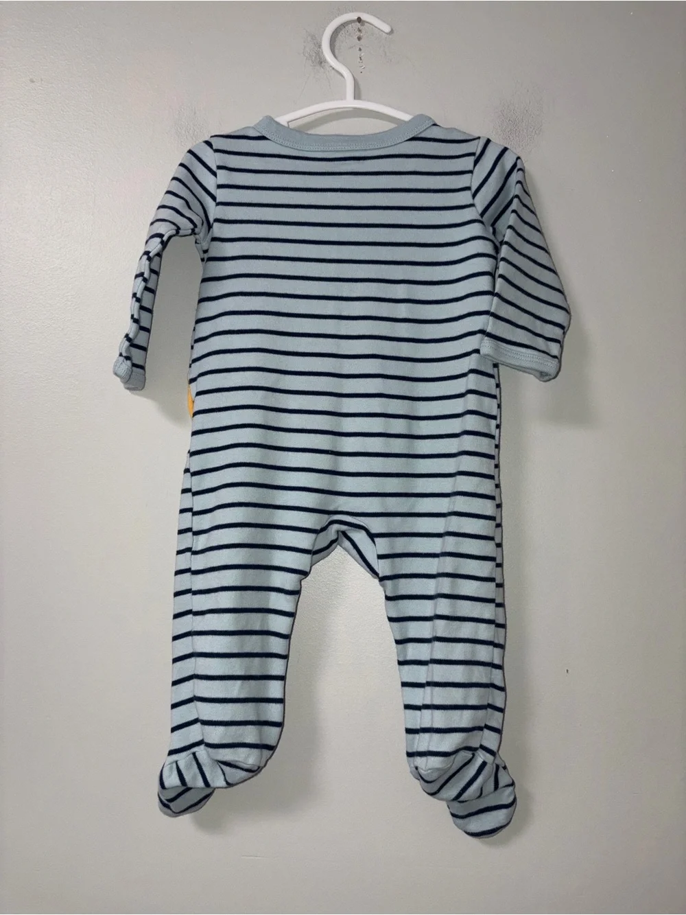 Carter's Blue‎ & Navy Striped Lion Turtle Snap Footie Boys 6M